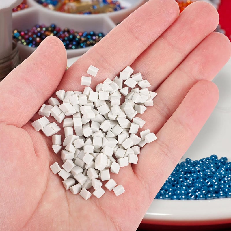 White Porcelain Triangle Abrasive Buffing Media for Jewelry Rock Tumbling Polishing - Image 2